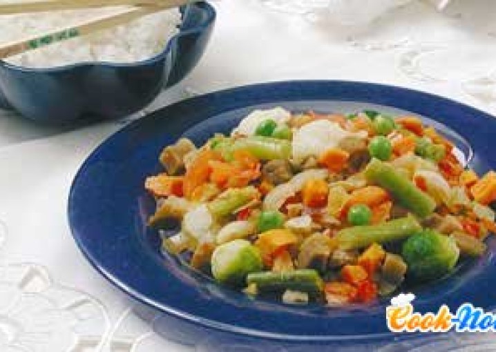 Рецепт - Блюда из овощей : Овощи с приправой карри
