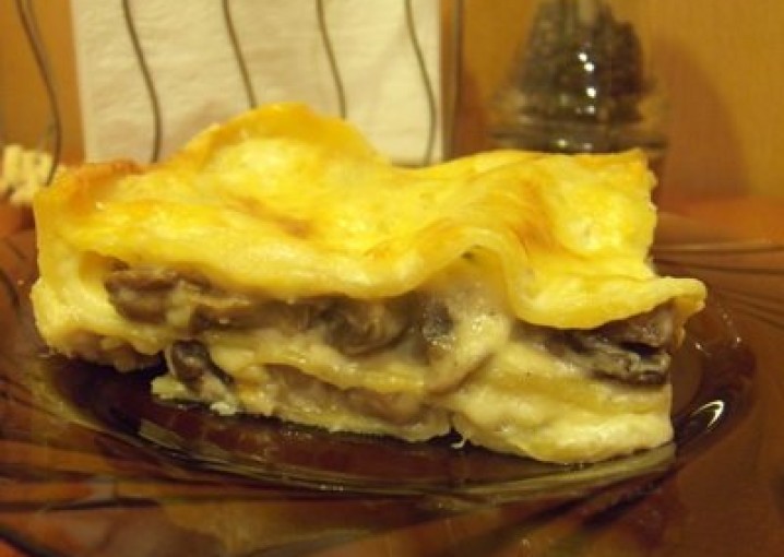 Рецепт - лазанья грибная с соусом "Бешамель"