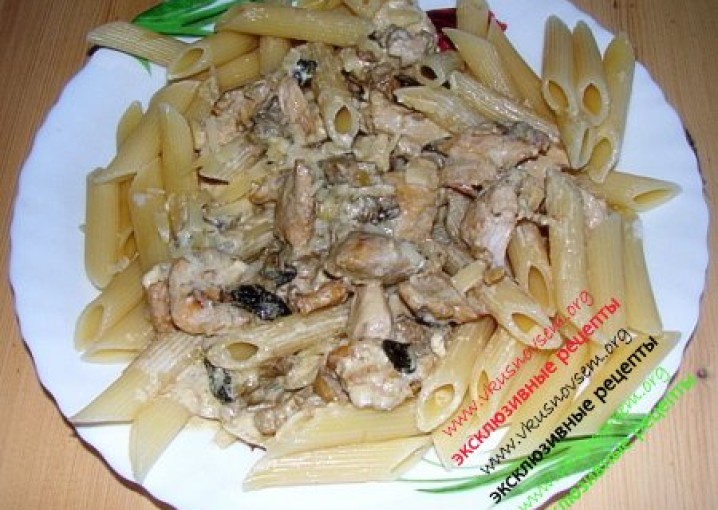 Рецепт - Блюда из макаронных изделий : Мягкая лапша с соусом из креветок
