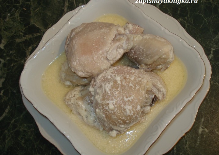Рецепт - курица со сметаной