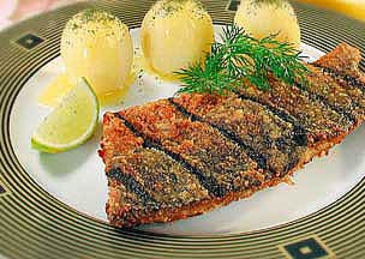 Рецепт - Блюда из рыбы и морепродуктов : Карп, жаренный на решетке
