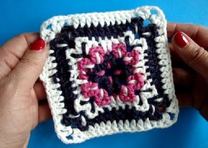 Вязание крючком - Урок250 Квадратный мотив Crochet granny square