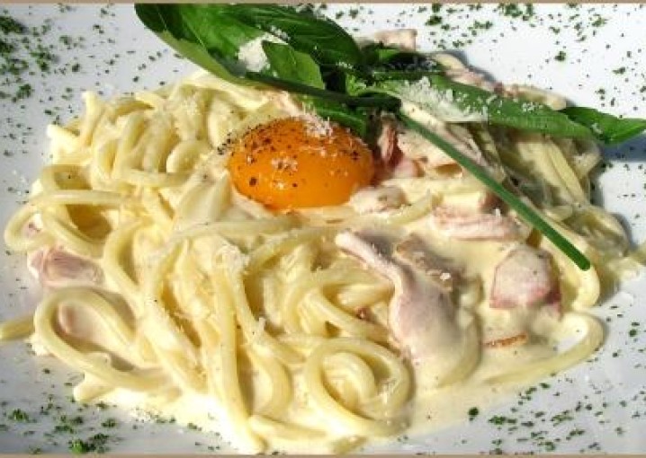 Паста карбонара рецепт с фото со сливками. Излюбленное блюдо в Италии – паста.