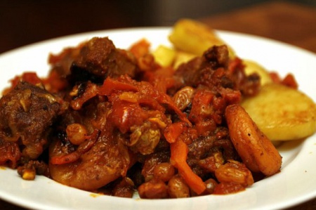 Рецепт африканского блюда «Куринный тажин»