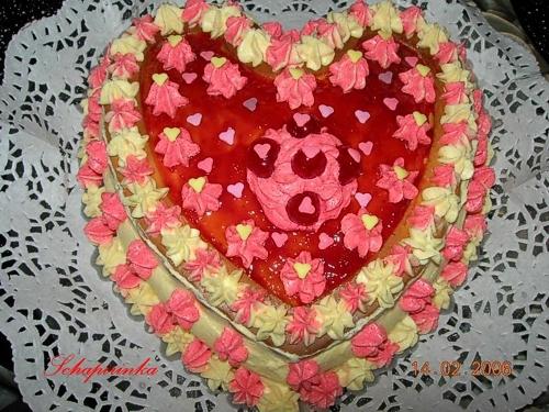Торт “ягодное сердечко”