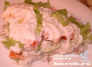 Рецепт - салат из говядины с помидорами Викинг