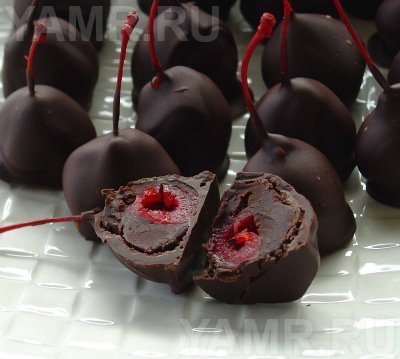 Рецепт - конфеты Вишня в шоколаде