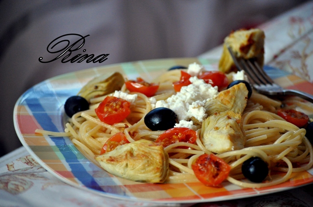 Рецепт - паста с рикоттой и оливками