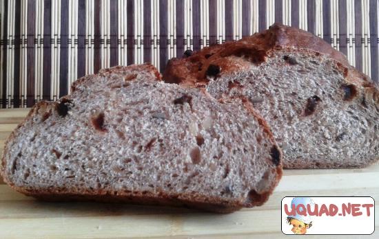 Рецепт - хлеб с грецкими орехами и финиками (духовка)