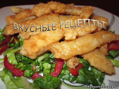 Рецепт - жареная рыба в чипсах