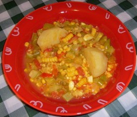 Рецепт - рагу из кукурузы с овощами