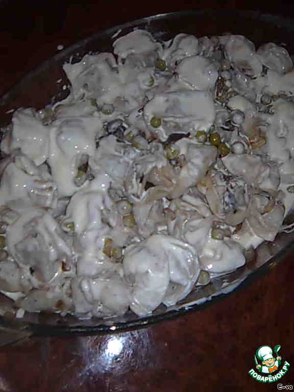 Пельмени,   запеченные с грибами  в  любимом соусе  «Изысканные»