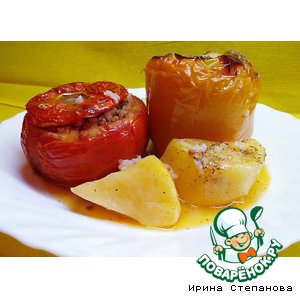 Гемиста (фаршированные помидоры с перцем)