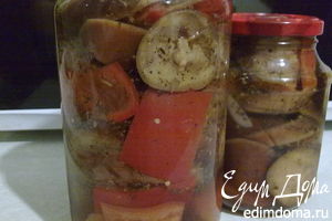 Рецепт - баклажаны и перцы в ароматном маринаде