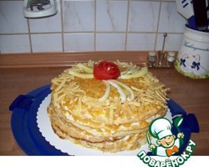 Торт закусочный «букет мимозы»
