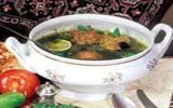 Кюфта бозбаш (рисовый суп с фрикадельками) (Туркменская кухня)