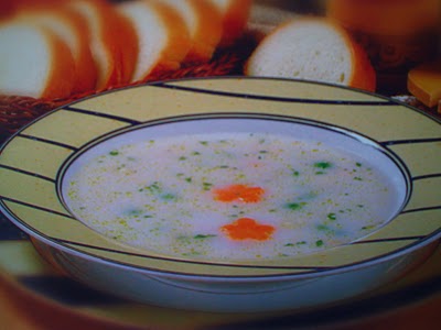 Суп молочный с овощами и рисом