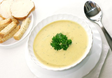Сырно-креветочный суп-пюре