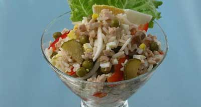 Салат из печени трески с рисом (2)