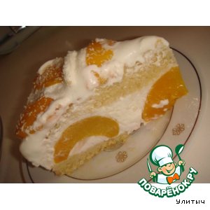Персиковый торт с кокосовым йогуртом