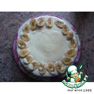 Рецепт - бисквит с бананово-сметанным кремом