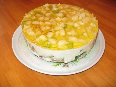 Творожно-желейный десерт