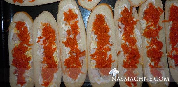 Горячие бутерброды с корейской морковью