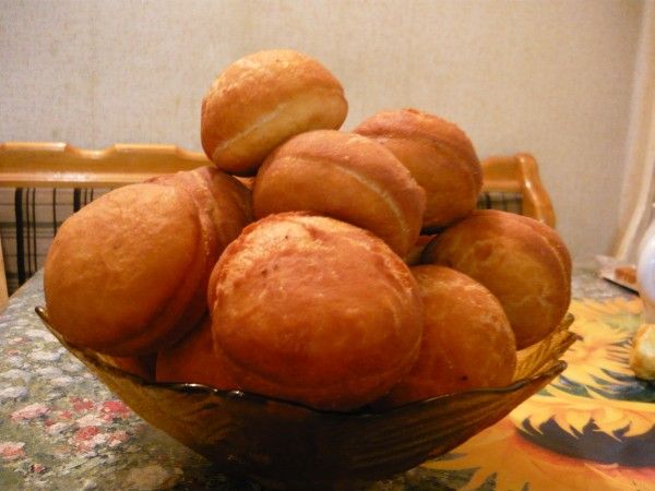 Пончики жареные с ветчиной или колбасой - рецепт