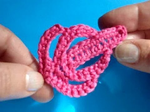 Вязание крючком - Урок 203 - Как вязать листик - crochet leaf