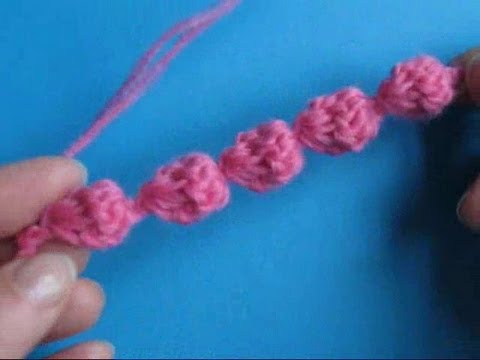 Вязание крючком - Урок 49 Цепочка Шишечки