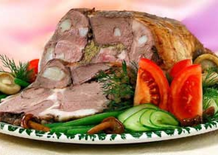 Рецепт - Блюда из мяса и субпродуктов : Баранина фаршированная по-королевски
