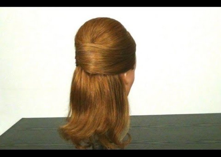 Прическа на средние и длинные волосы. Elegant hairstyle for long hair