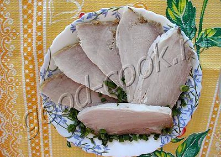 Рецепт - буженина 
(мясо, запеченное под майонезом)