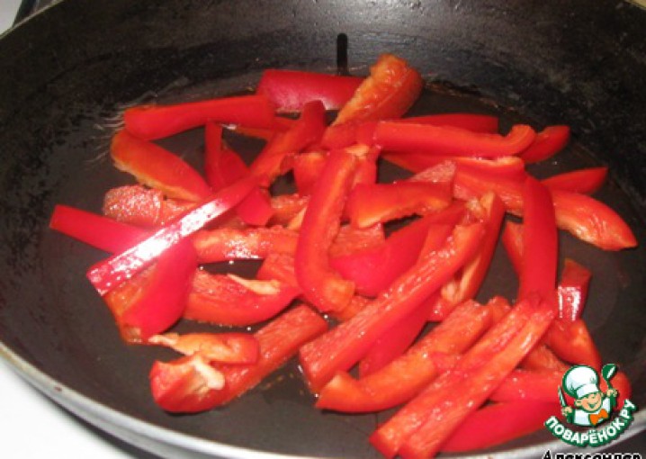 Рецепт - маринованные шампиньоны с красным болгарским перцем