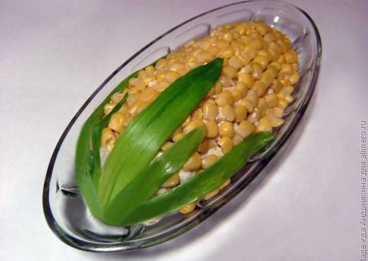 Рецепт - салат "Кукуруза"