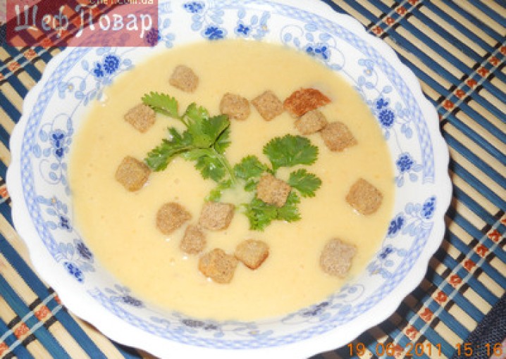 Рецепт - суп-пюре из красной чечевицы и картофеля