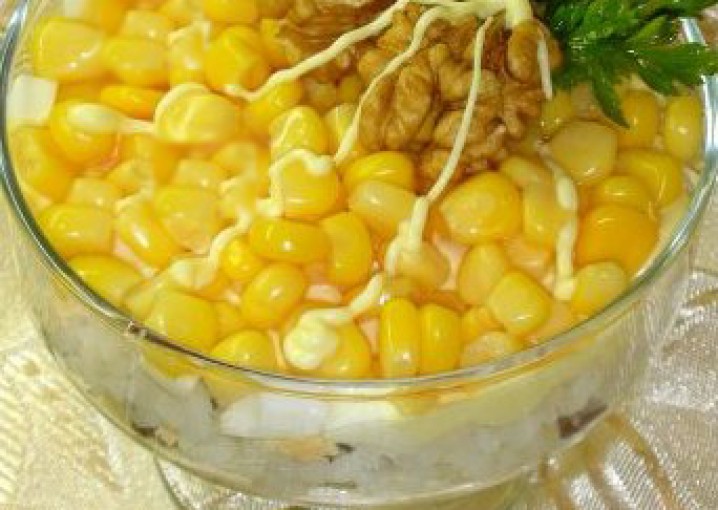 Зерна кукурузы с орехами - рецепт
