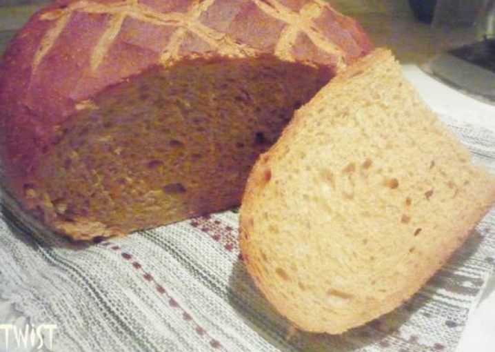 Рецепт - хлеб пшенично-ржаной с цельнозерновой мукой (духовка)