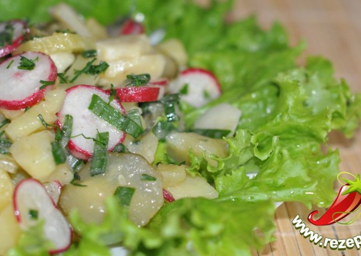 Рецепт - картофельный салат с редисом по-гамбургски