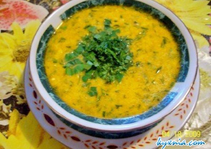 Суп из моркови с плавленым сыром