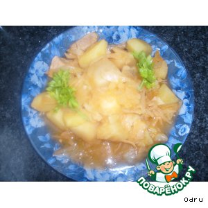 Говядина с капустой и картофелем