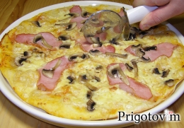 Рецепт - пицца с ветчиной и грибами – Pizza