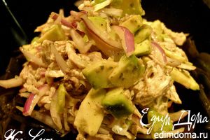 Рецепт - салат с авокадо и мясом птицы