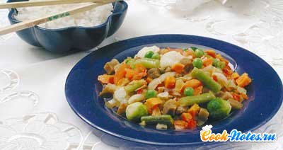 Рецепт - Блюда из овощей : Овощи с приправой карри
