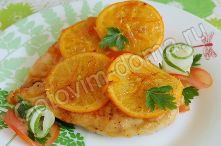 Рецепт - апельсиновый соус с малиной
