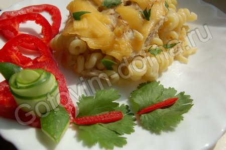 Рецепт - крем-спагетти с курицей По-японски
