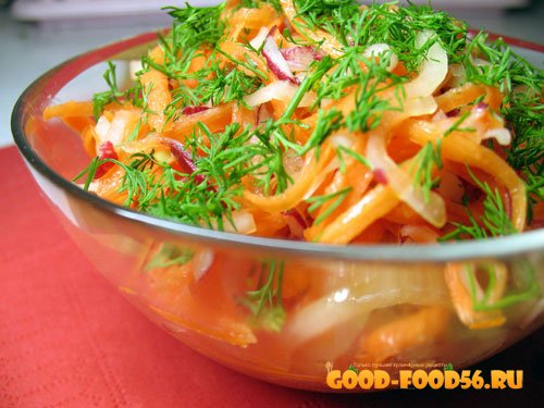 Рецепт - салат из моркови с черносливом и курагой