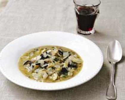 Рецепт - суп с фенхелем и сушеными помидорами