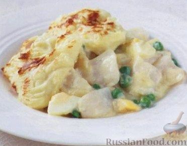 Рецепт - картофельное пюре с зеленым горошком