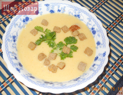 Рецепт - суп-пюре из красной чечевицы и картофеля